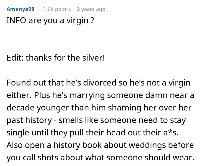 “[Am I The Jerk] For Convincing My Girlfriend Not To Wear A White Dress On Our Wedding Day?”