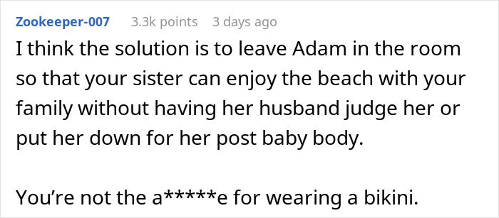 Woman Demands Sister Cover Up Her Bikini, Throws A Fit When She Refuses Woman Demands Sister Cover Up Her Bikini, Throws A Fit When She Refuses