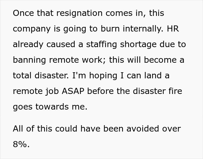 Company In Panic Mode After HR Step In To Stop Critical Worker’s 8% Raise, So He Quits Company In Panic Mode After HR Step In To Stop Critical Worker’s 8% Raise, So He Quits