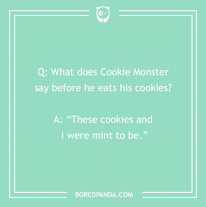 Funny Cookie Monster Cookie Pun 