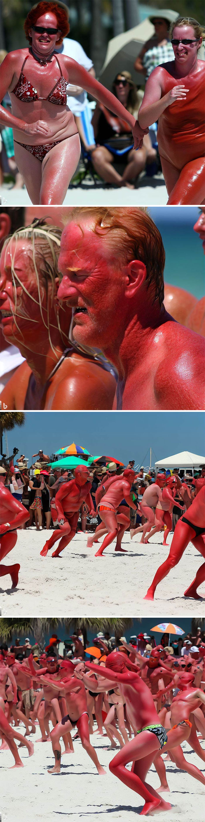 Extreme Sunburn Competition In Florida. As A Redhead, This One Hurts. 😄
