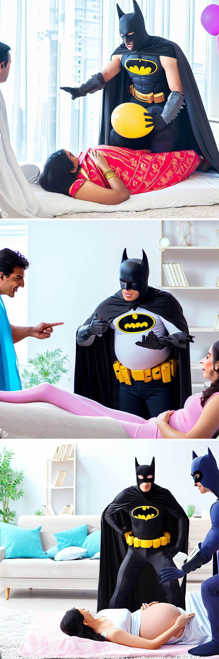 Batman Coaching His Wife Through Childbirth