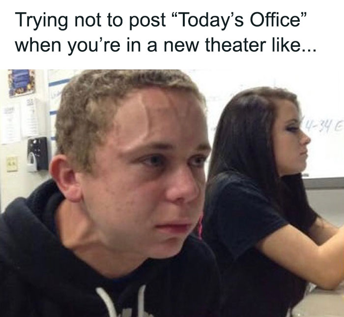 trying hard not to post a picture of a new theater you are working in meme