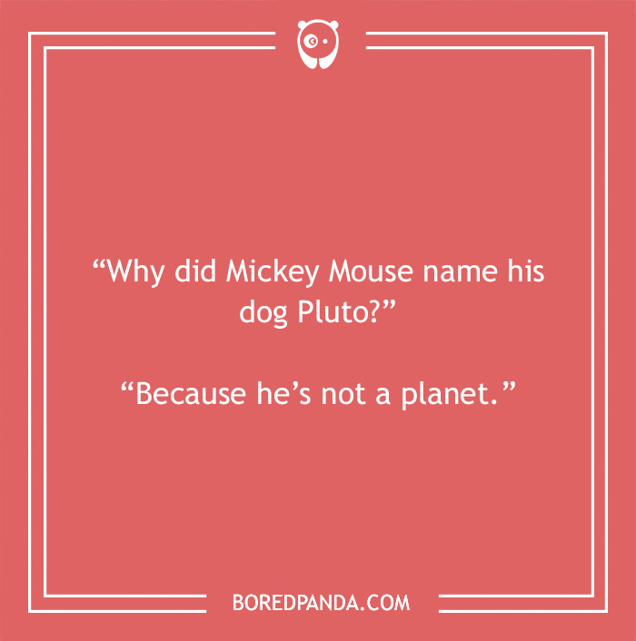 Disney joke on Mickey Mouse and Pluto 