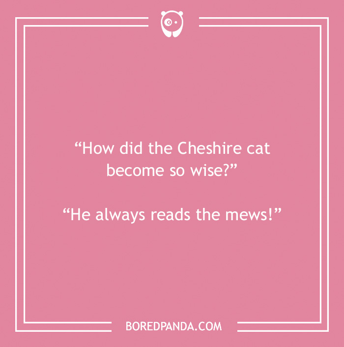 Disney joke on Cheshire cat and his wisdom 