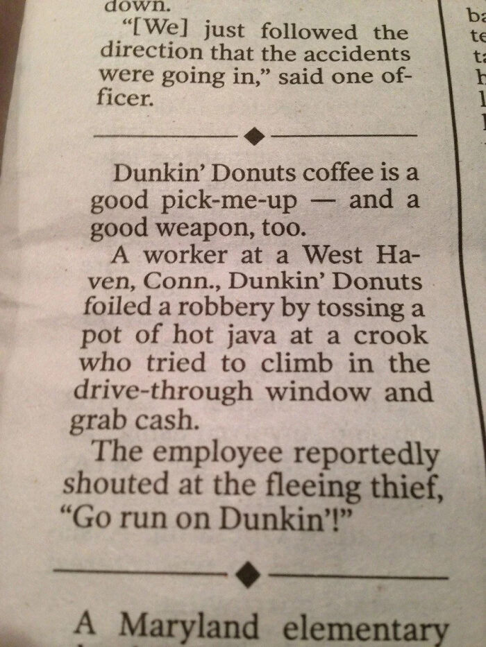 "Go Run On Dunkin!"