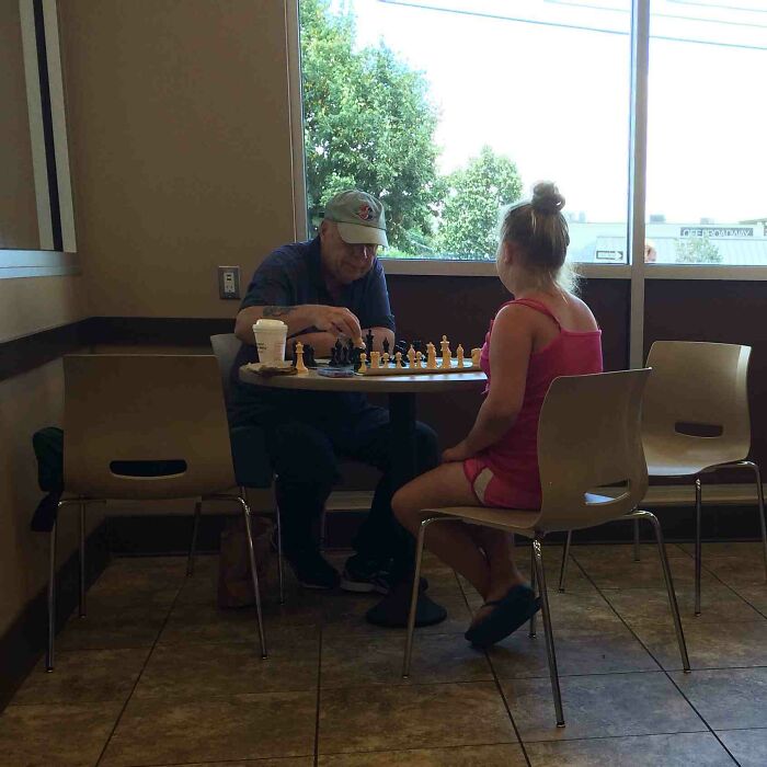 I See This Guy At Dunkin Donuts Every Day Playing Chess / Teaching Kids How To Play