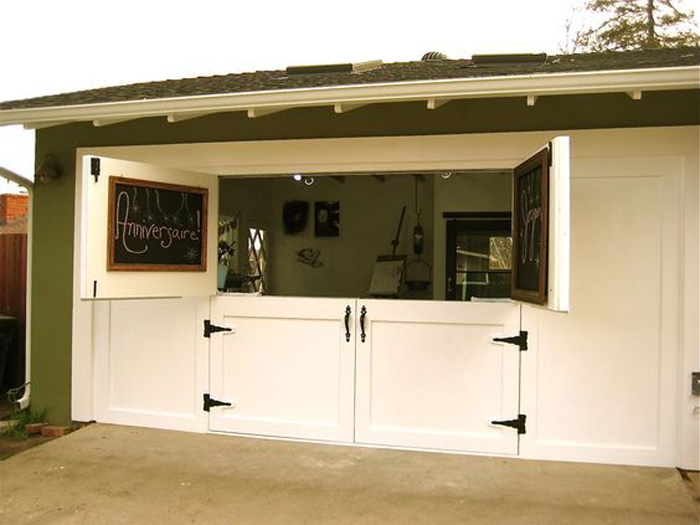 White garage wooden doors White garage wooden doors
