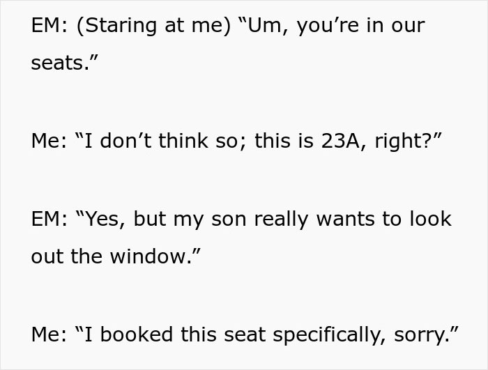 Entitled Mom Is Put In Her Place After Demanding A Window Seat For Her Son