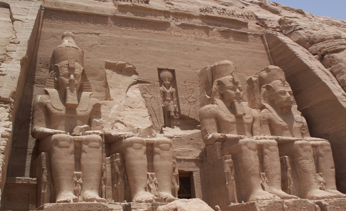 Egyptian deities stone sculptures
