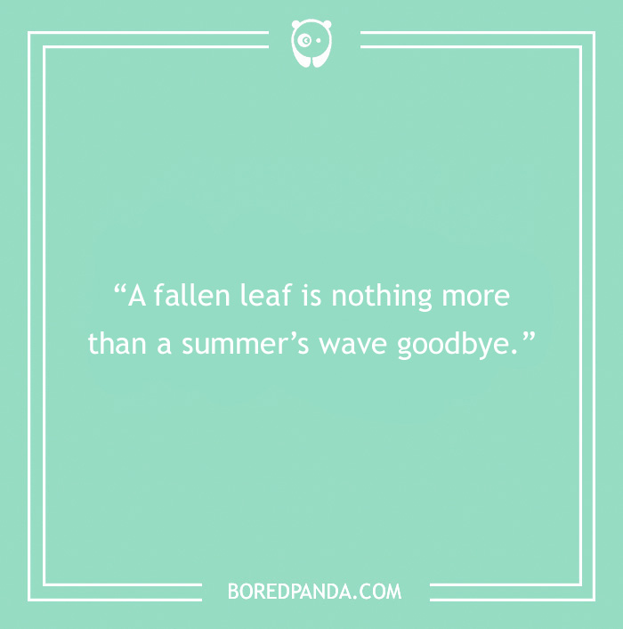 Fall quote on summer saying goodbye 