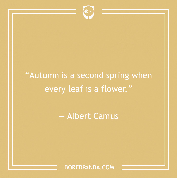 Albert Camus quite on autumn being second spring 