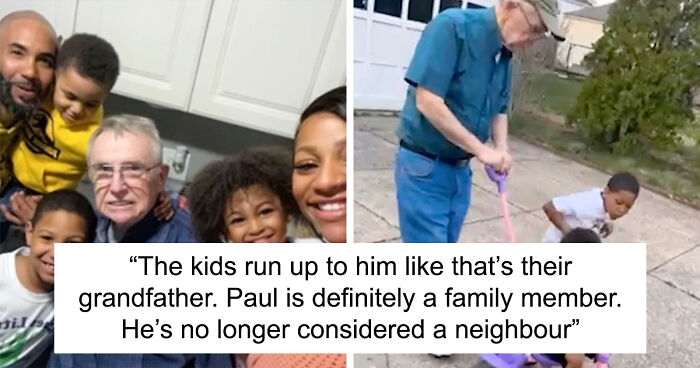 Family Of 7 Finds A Grandpa In Their 82 Y.O. Neighbor Living Next To Their New House