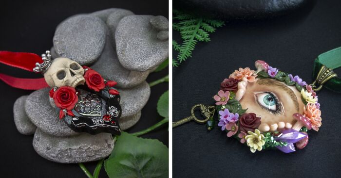 With My Sister, We Create Wearable Art From Polymer Clay (13 Pics)