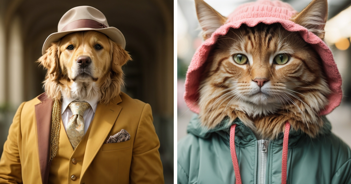 “Paws & Couture”: Images Of Cats And Dogs In Unique Styles I Made ...