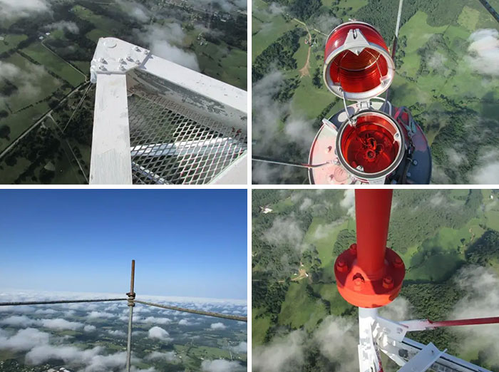 Views At Work, 610 Meters Above The Ground For Maintenance Of The Light System