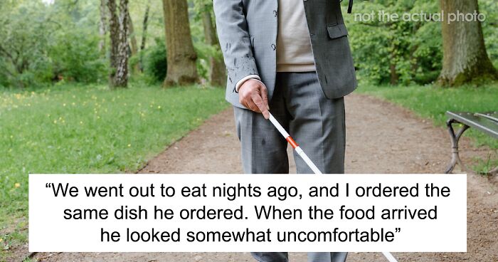 Couple Quarrels After Blind BF Touches GF’s Food To Make Sure She Ordered The Same Dish He Did