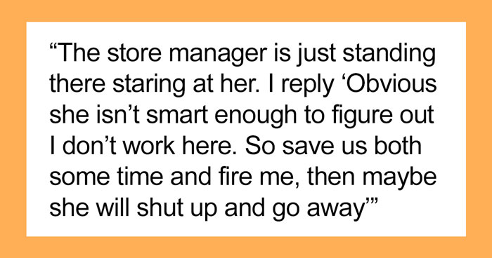 Karen Feels Humiliated Because A Customer Who She Mistook For An Employee Refused To Apologize