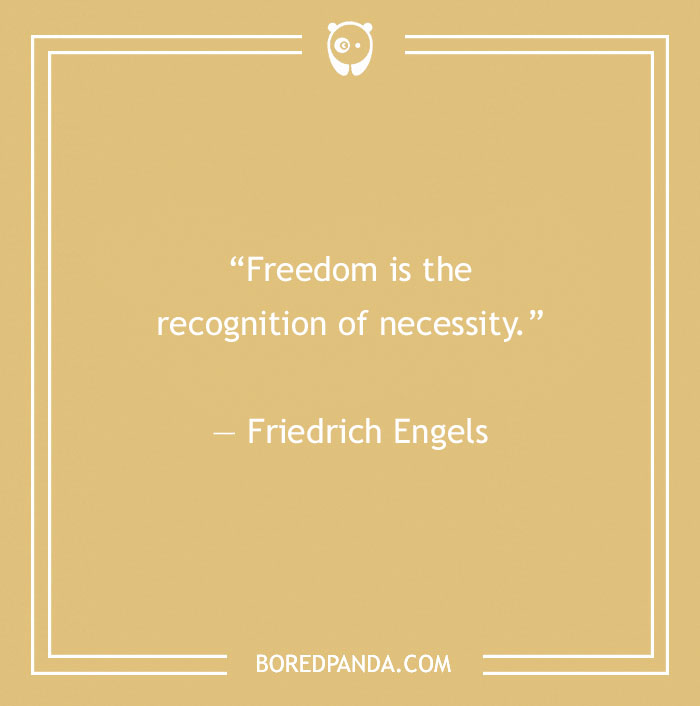Friedrich Engels quote about freedom