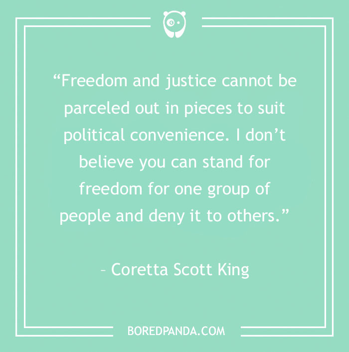 Coretta Scott King quote about freedom