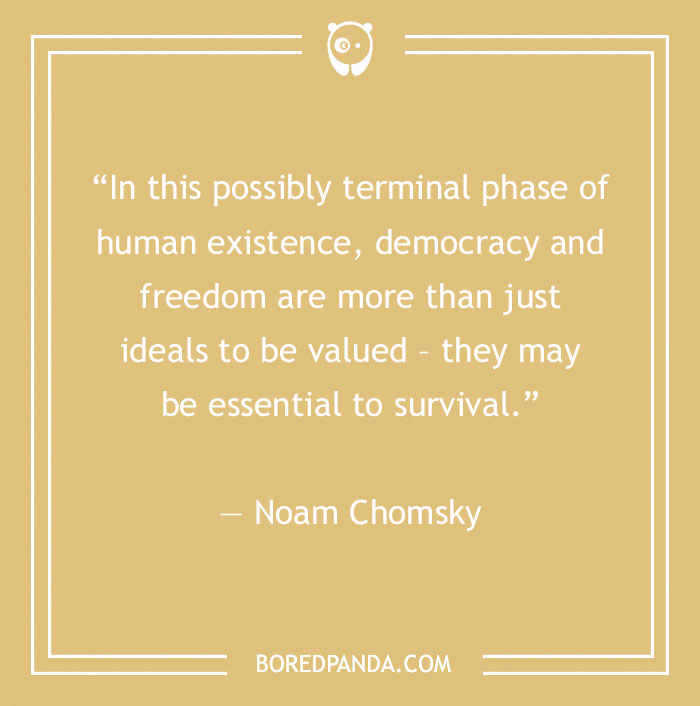 Noam Chomsky quote about freedom