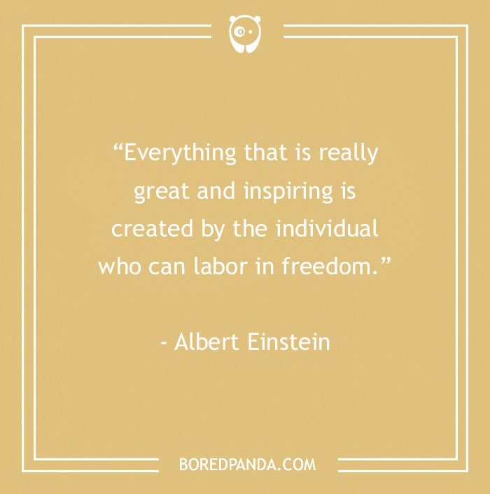 Albert Einstein quote about freedom