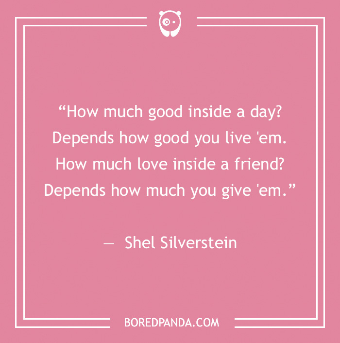 Shel Silverstein quote on friendship 