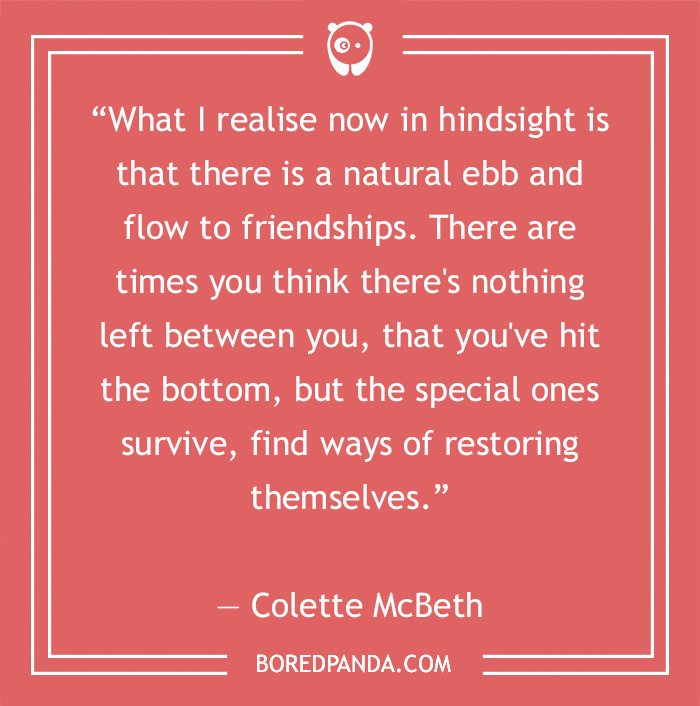 Colette McBeth quote on friendship 