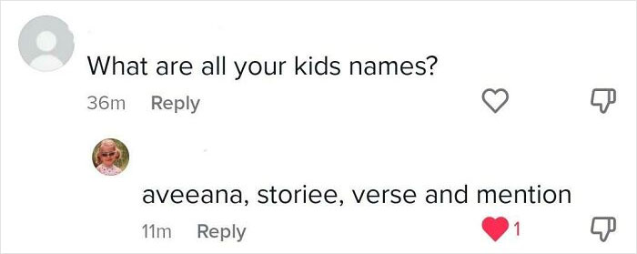 A Mom On Tiktok Who Gave Her Kids These Names