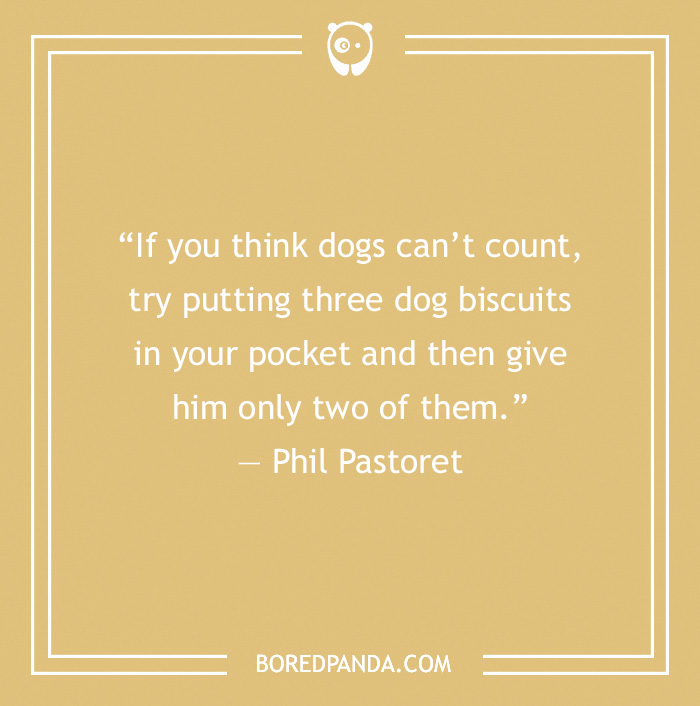 Phil Pastoret's quote on whether dogs can count