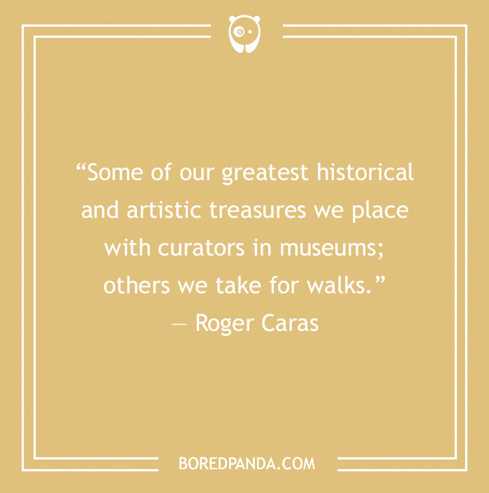 Roger Cara's quote on the dog as a curator