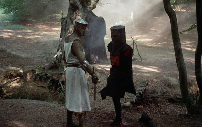 fight of the Black Knight and King Arthur 