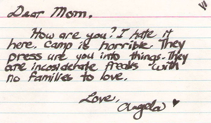 My Mom Found This Note I Mailed To Her From The Camp When I Was A Kid
