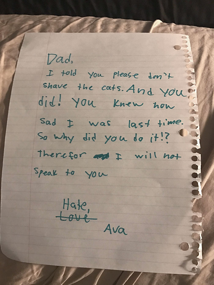 Note That My Co-Worker's Daughter Wrote To Him