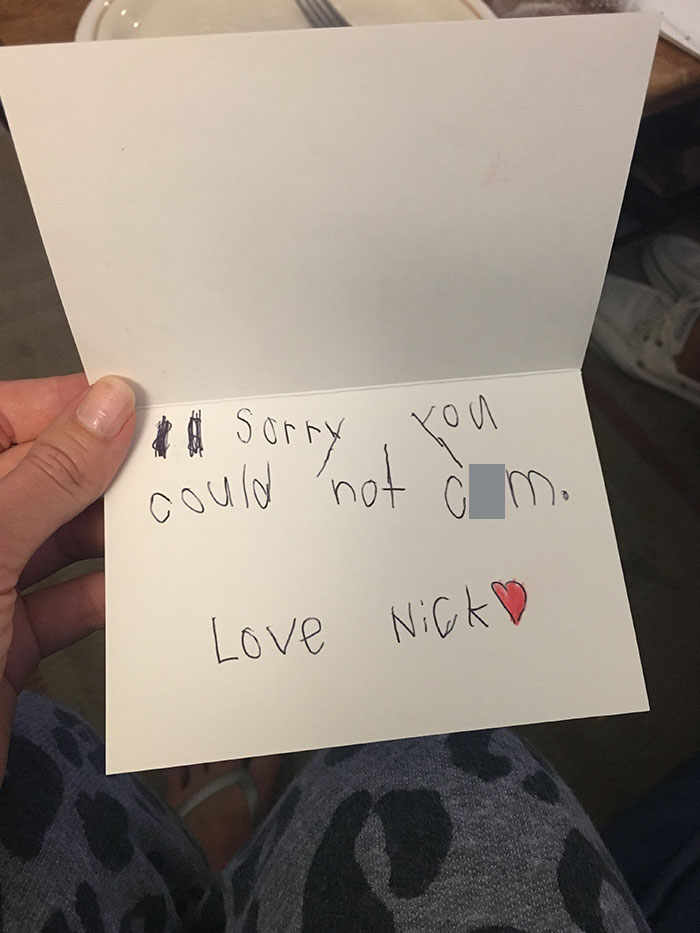 I Had To Miss My 5-Year-Old Cousin's Birthday Party And He Wrote Me This Note