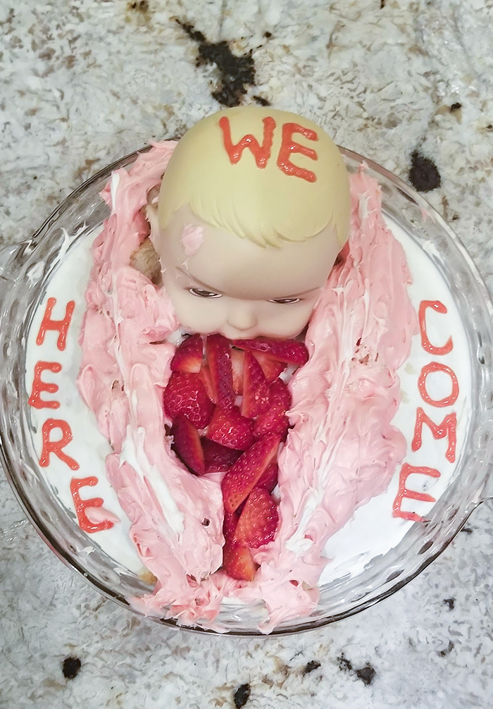 Our Friends Decided To Make Us A Cake Celebrating Our Pregnancy. It Was Delicious