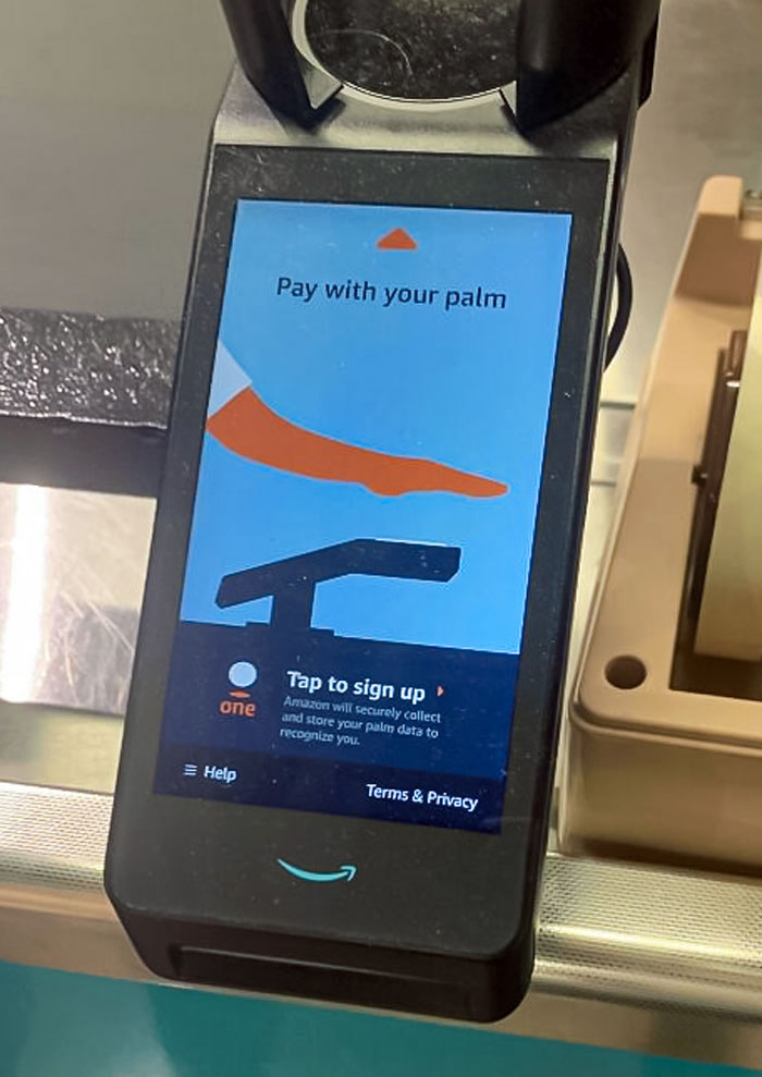 My Local Whole Foods Allows Payment Via Scanning Your Hand