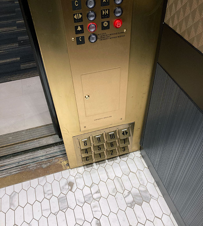 This Elevator Has Buttons For Your Feet, So You Don't Have To Touch The Buttons With Your Hands