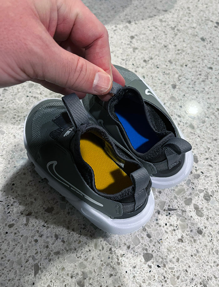 My Sons Shoes Have Different Color Inserts To Make It Easier For Him To Tell Left From Right