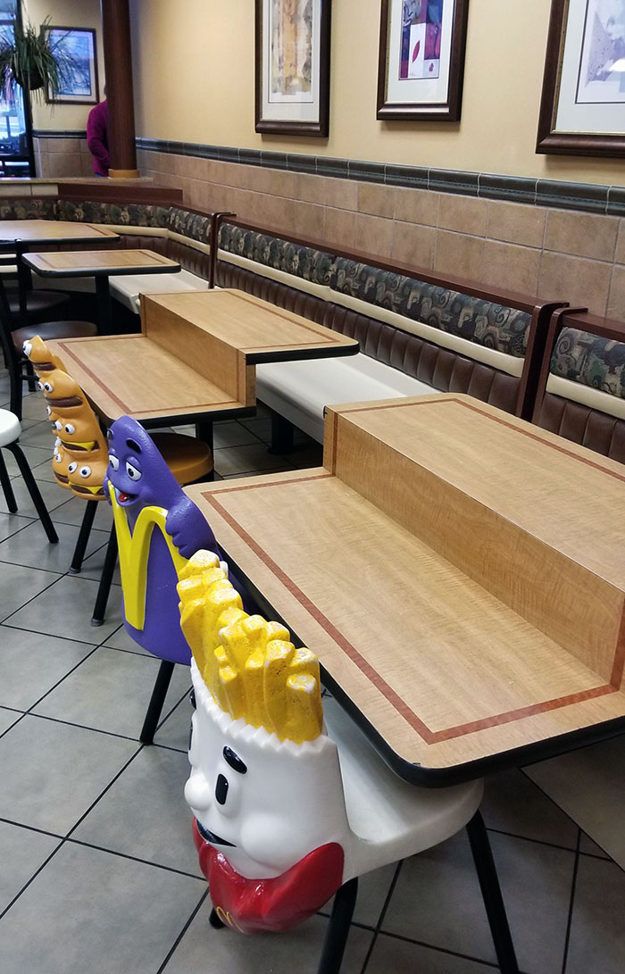 This McDonalds Has The Table Drop Down For Kids