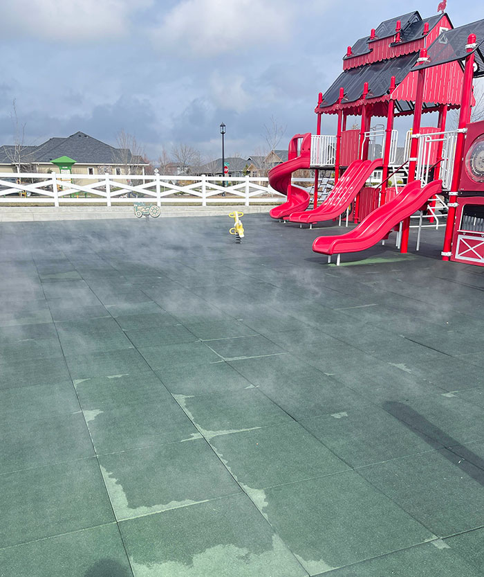 Heated Floor On The Playground In My Neighborhood On A Cold Day