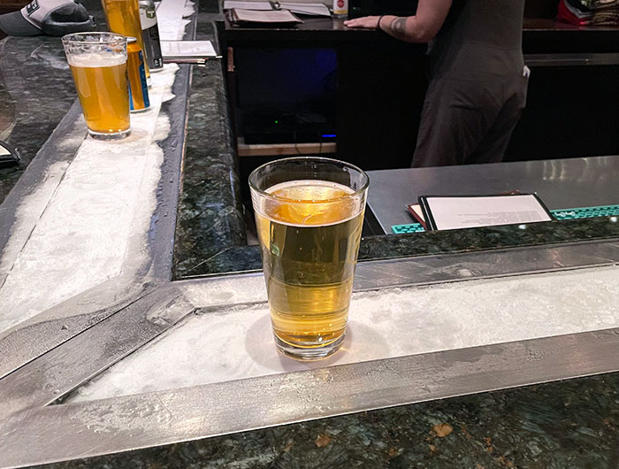 This Bar Has A Chilled Strip To Keep Your Drinks Cold