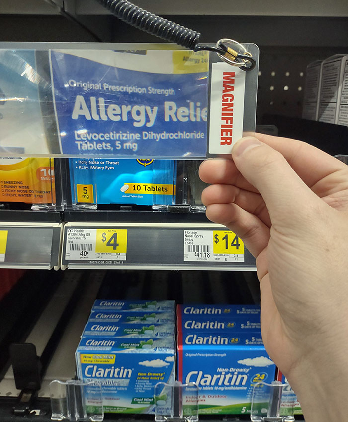 This Store Has A Magnifier To Read The Fine Print On Medications