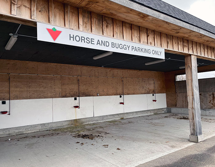 This Canadian Tire Store Has Parking Spots For Horses And Buggies