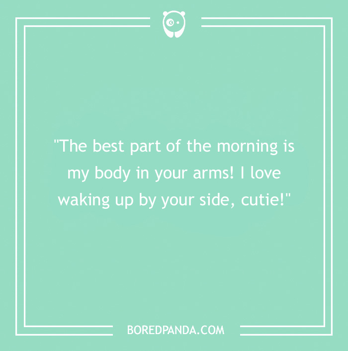 good morning quote about waking up by your beloved side
