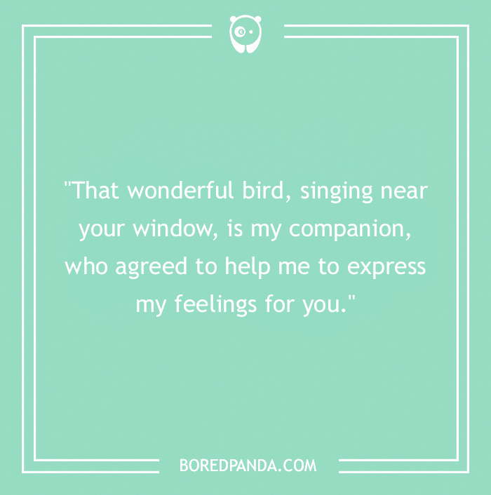 morning quote about expressing the feeling through the bird singing 