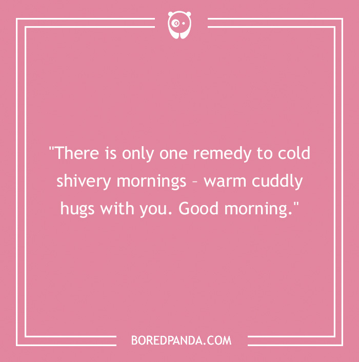 good morning quote about warm hugs
