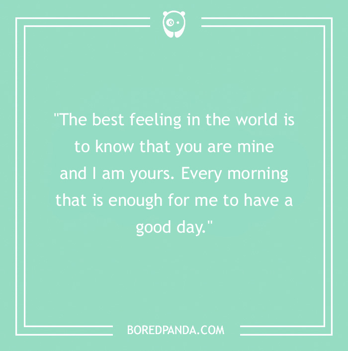 good morning quote about the best feeling in the world