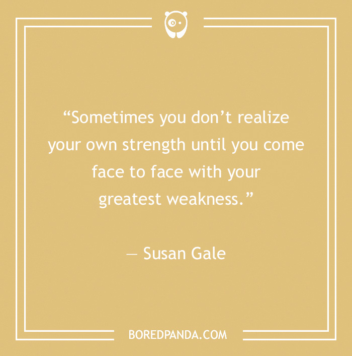 Susan Gale on strength 