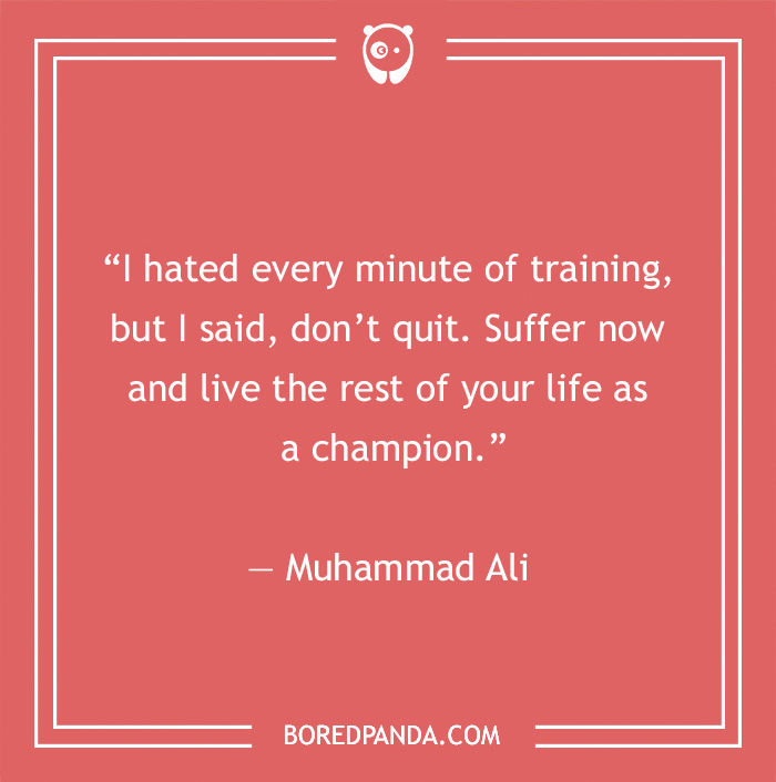 Muhammad Ali quote on training 
